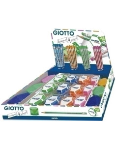 EXPOSITOR GIOTTO MATITAGOMMA 102 UNIDADES 48x 233200 LAPGRAFITO MATITA HB CGOMA 48x 233300 GOMA DE BORRAR GOMMA  6x 023000 AFILA