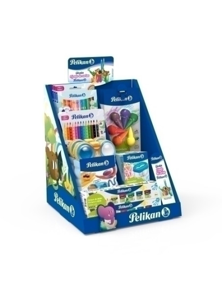 EXPOSITOR HOBBIES PELIKAN SURTIDO DE 14 3x 400191299 ROT COMBINO JUMBO C9 2x 400191320 LAP COL JUMBO TRIANGULARES C12 2x 1004016