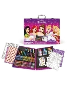 JUEGO CRAYOLA MALETIN DEL ARTISTA PRINCESAS DISNEY 115 PZ  4 años 1x Maletin 48x Ceras 15x Rotuladores lavables 12x Mini lapice