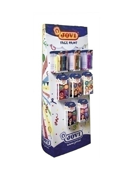 MAQUILLAJE JOVI CREMA FACE PAINT FLOORSTAND EXPOSITOR MULTIPRODUCTO DE 86 UNIDADES 12x 191  TWIST FACE PAINT B6 STICK SURTIDOS 1
