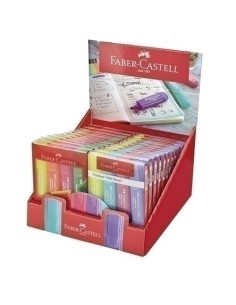 MARCADOR FLUOR FABER-CASTELL TEXTLINER 1546 ESTUCHE de 4 EXPOSITOR DE 22 20  2 SC 10x ESTUCHE DE 4 PASTEL  1x ESTUCHE DE 4 PASTE