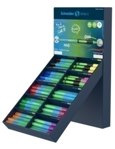 MARCADOR FLUOR SCHNEIDER LINK-IT SLIDERHIGHLIGHTER EXPOSITOR de 100 80x LINK-IT SLIDER 10x negro rojo azul verde naranja violeta