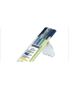 PACK ESCRITURA STAEDTLER TRIPLUS ESTUCHE de 4 contiene 1 ud ROTUL  334 FINELINER NEGRO 1 ud BOLIG 431 M AZUL 1 ud PORTAM 774 1 u