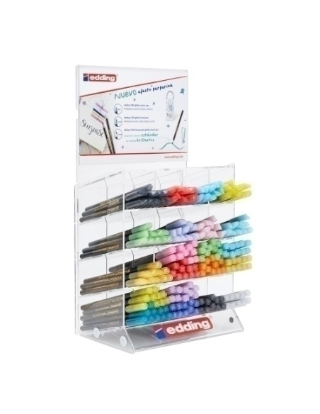 ROTULADOR FIBRA EDDING 12001340 GLITTER SURTIDO EXPOSITOR DE 210 90x ROTUL 1200 GLITTER SURTIDO 120x ROT 1340 GLITTER SURTIDO 2x