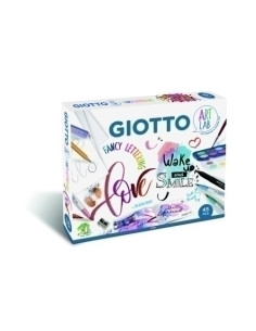 SET JUEGO GIOTTO ART LAB FANCY LETTERING 10x Giotto Turbo Soft Brush 12x Giotto 30mm Giotto Acuarelas 1x Giotto Turbo Maxi color