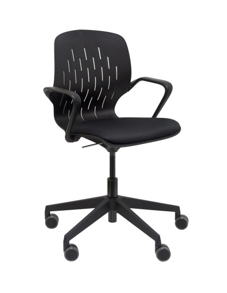 SILLA DAUPHIN TO SYNC COWORK BRAZOS FIJOS MECANISMO GIRATORIO AJUSTABLE EN ALTURA RUEDAS NYLON RESPALDO PYC PERFORADO NEGRO Y AS