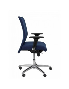 SILLA PIQUERAS Y CRESPO ALBACETE CONFIDENTE BRAZOS CROMADOS REGULABLES MECANISMO SINCRO ASIENTO Y RESPALDO TAPIZADO BALI AZUL MA