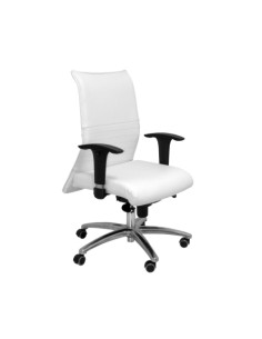 SILLA PIQUERAS Y CRESPO ALBACETE CONFIDENTE BRAZOS CROMADOS REGULABLES MECANISMO SINCRO ASIENTO Y RESPALDO TAPIZADO SIMILPIEL BL