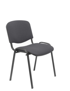 SILLA PIQUERAS Y CRESPO ALCARAZ CONFIDENTE ERGONOMICA APILABLE ESTRUCTURA NEGRA ASIENTO Y RESPALDO TAPIZADOS BALI GRIS OSCURO PA