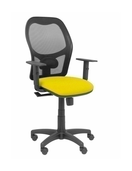 SILLA PIQUERAS Y CRESPO ALOCEN BRAZOS REGULABLES MECANISMO SINCRO REFUERZO LUMBAR RUEDAS NYLON RESPALDO MALLA NEGRA TRANSPIRABLE