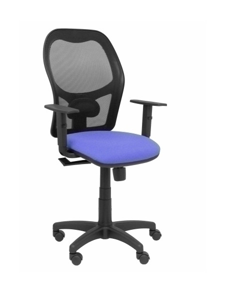 SILLA PIQUERAS Y CRESPO ALOCEN BRAZOS REGULABLES MECANISMO SINCRO REFUERZO LUMBAR RUEDAS NYLON RESPALDO MALLA NEGRA TRANSPIRABLE