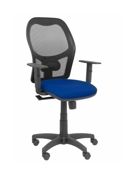SILLA PIQUERAS Y CRESPO ALOCEN BRAZOS REGULABLES MECANISMO SINCRO REFUERZO LUMBAR RUEDAS NYLON RESPALDO MALLA NEGRA TRANSPIRABLE