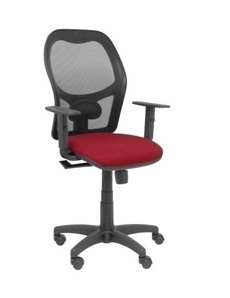 SILLA PIQUERAS Y CRESPO ALOCEN BRAZOS REGULABLES MECANISMO SINCRO REFUERZO LUMBAR RUEDAS NYLON RESPALDO MALLA NEGRA TRANSPIRABLE