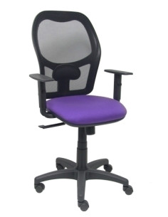 SILLA PIQUERAS Y CRESPO ALOCEN BRAZOS REGULABLES MECANISMO SINCRO REFUERZO LUMBAR RUEDAS NYLON RESPALDO MALLA NEGRA TRANSPIRABLE