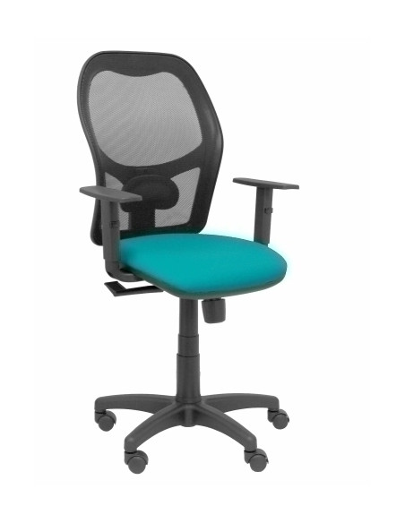 SILLA PIQUERAS Y CRESPO ALOCEN BRAZOS REGULABLES MECANISMO SINCRO REFUERZO LUMBAR RUEDAS NYLON RESPALDO MALLA NEGRA TRANSPIRABLE