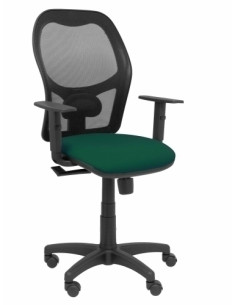 SILLA PIQUERAS Y CRESPO ALOCEN BRAZOS REGULABLES MECANISMO SINCRO REFUERZO LUMBAR RUEDAS NYLON RESPALDO MALLA NEGRA TRANSPIRABLE