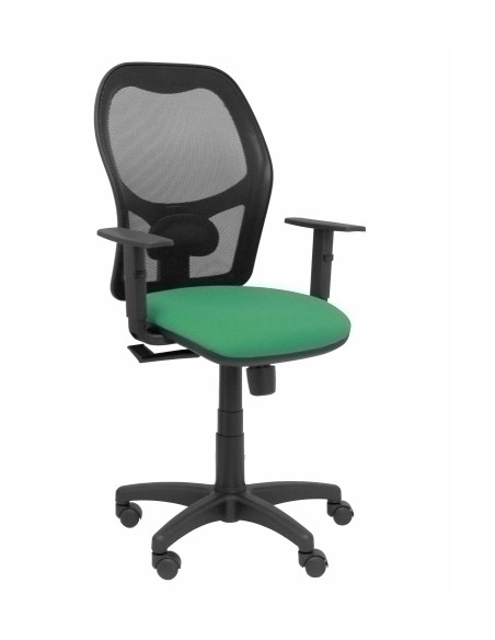 SILLA PIQUERAS Y CRESPO ALOCEN BRAZOS REGULABLES MECANISMO SINCRO REFUERZO LUMBAR RUEDAS NYLON RESPALDO MALLA NEGRA TRANSPIRABLE