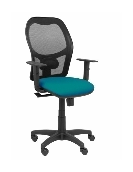 SILLA PIQUERAS Y CRESPO ALOCEN BRAZOS REGULABLES MECANISMO SINCRO REFUERZO LUMBAR RUEDAS NYLON RESPALDO MALLA NEGRA TRANSPIRABLE