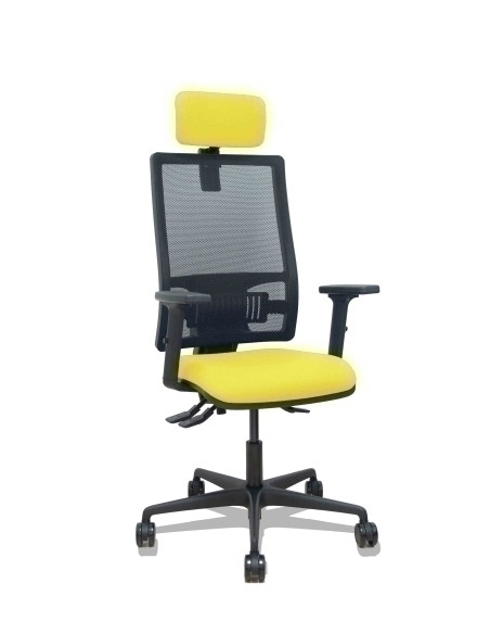 SILLA PIQUERAS Y CRESPO BORMATE BRAZOS 2D APOYO LUMBAR Y CABECERO REGULABLES MECANISMO ASINCRO RUEDAS NYLON de 65 RESPALDO DE MA