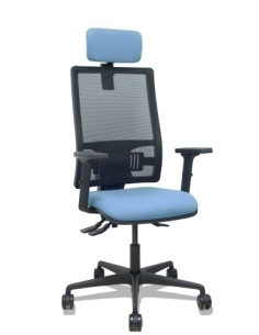 SILLA PIQUERAS Y CRESPO BORMATE BRAZOS 2D APOYO LUMBAR Y CABECERO REGULABLES MECANISMO ASINCRO RUEDAS NYLON de 65 RESPALDO DE MA