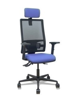 SILLA PIQUERAS Y CRESPO BORMATE BRAZOS 2D APOYO LUMBAR Y CABECERO REGULABLES MECANISMO ASINCRO RUEDAS NYLON de 65 RESPALDO DE MA