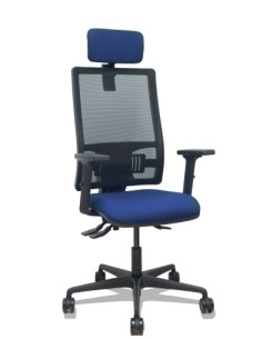 SILLA PIQUERAS Y CRESPO BORMATE BRAZOS 2D APOYO LUMBAR Y CABECERO REGULABLES MECANISMO ASINCRO RUEDAS NYLON de 65 RESPALDO DE MA