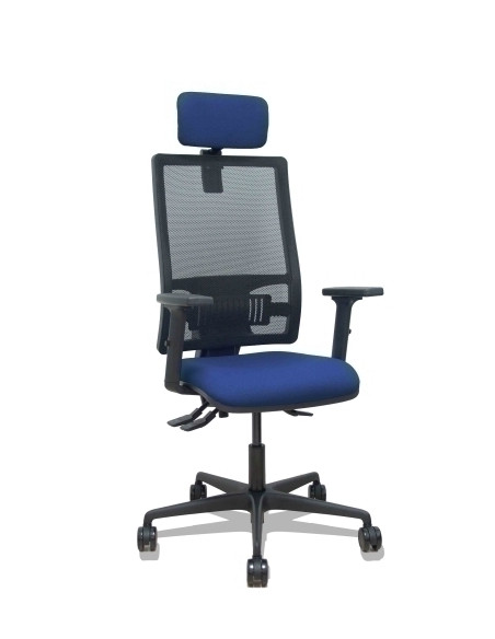 SILLA PIQUERAS Y CRESPO BORMATE BRAZOS 2D APOYO LUMBAR Y CABECERO REGULABLES MECANISMO ASINCRO RUEDAS NYLON de 65 RESPALDO DE MA