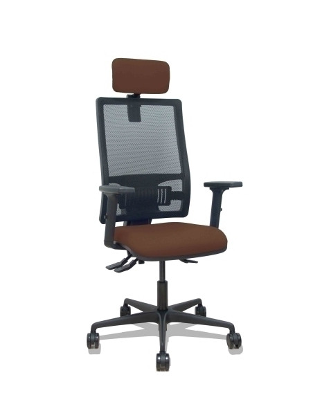 SILLA PIQUERAS Y CRESPO BORMATE BRAZOS 2D APOYO LUMBAR Y CABECERO REGULABLES MECANISMO ASINCRO RUEDAS NYLON de 65 RESPALDO DE MA