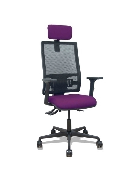 SILLA PIQUERAS Y CRESPO BORMATE BRAZOS 2D APOYO LUMBAR Y CABECERO REGULABLES MECANISMO ASINCRO RUEDAS NYLON de 65 RESPALDO DE MA