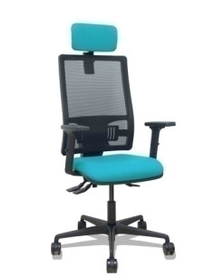 SILLA PIQUERAS Y CRESPO BORMATE BRAZOS 2D APOYO LUMBAR Y CABECERO REGULABLES MECANISMO ASINCRO RUEDAS NYLON de 65 RESPALDO DE MA