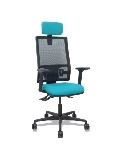 SILLA PIQUERAS Y CRESPO BORMATE BRAZOS 2D APOYO LUMBAR Y CABECERO REGULABLES MECANISMO ASINCRO RUEDAS NYLON de 65 RESPALDO DE MA
