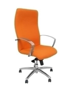 SILLA PIQUERAS Y CRESPO CAUDETE DIRECCION BRAZOS FIJOS CROMADOS MECANISMO BASCULANTE MULTIPOSICION Y ALTURA AJUSTABLE GRAN CONFO