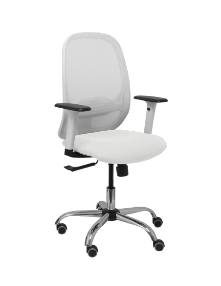 SILLA PIQUERAS Y CRESPO CILANCO BLANCA USO INTENSIVO BRAZOS REGULABLES MECANISMO SINCRO CON REGULADOR DE TENSION REFUERZO LUMBAR