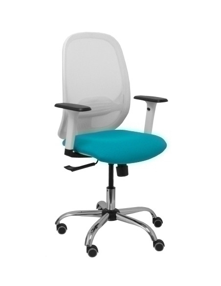 SILLA PIQUERAS Y CRESPO CILANCO BLANCA USO INTENSIVO BRAZOS REGULABLES MECANISMO SINCRO CON REGULADOR DE TENSION REFUERZO LUMBAR