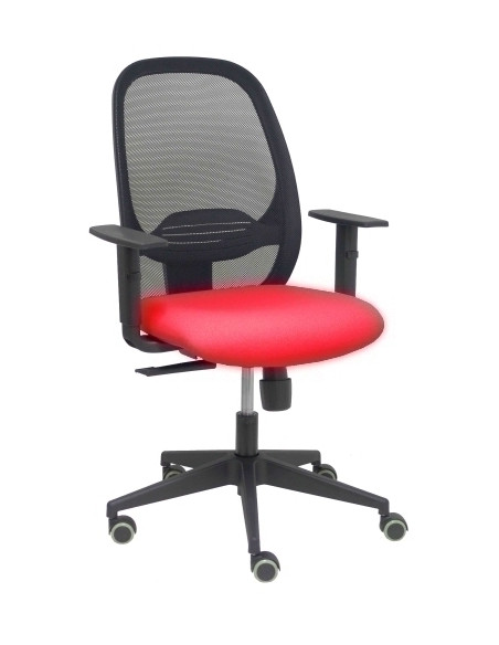 SILLA PIQUERAS Y CRESPO CILANCO NEGRA USO INTENSIVO BRAZOS REGULABLES MECANISMO SINCRO CON REGULADOR DE TENSION REFUERZO LUMBAR 