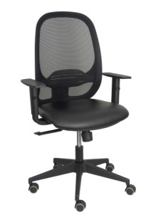 SILLA PIQUERAS Y CRESPO CILANCO NEGRA USO INTENSIVO BRAZOS REGULABLES MECANISMO SINCRO CON REGULADOR DE TENSION REFUERZO LUMBAR 