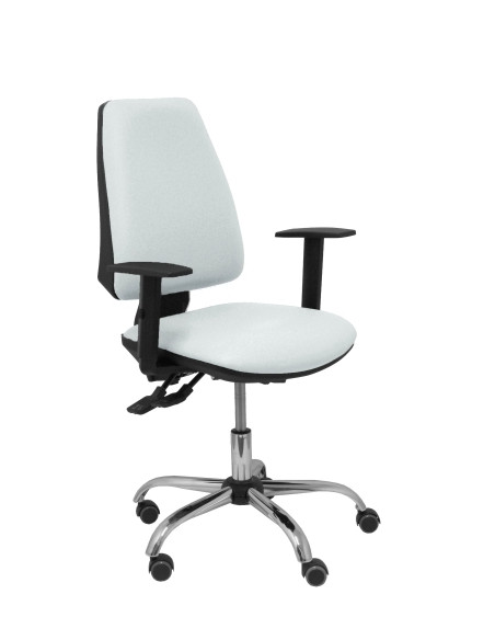 SILLA PIQUERAS Y CRESPO ELCHE S 24 HORAS BRAZOS REGULABLES MECANISMO ASINCRO REGULABLE EN ALTURA BASE CROMADA RUEDAS PARQUET ASI