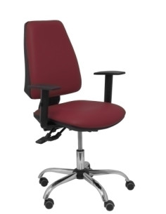 SILLA PIQUERAS Y CRESPO ELCHE S 24 HORAS BRAZOS REGULABLES MECANISMO ASINCRO REGULABLE EN ALTURA BASE CROMADA RUEDAS PARQUET ASI