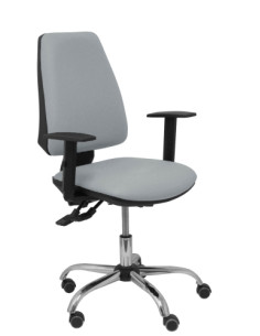 SILLA PIQUERAS Y CRESPO ELCHE S 24 HORAS BRAZOS REGULABLES MECANISMO ASINCRO REGULABLE EN ALTURA BASE CROMADA RUEDAS PARQUET ASI