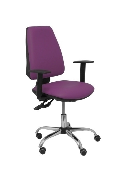 SILLA PIQUERAS Y CRESPO ELCHE S 24 HORAS BRAZOS REGULABLES MECANISMO ASINCRO REGULABLE EN ALTURA BASE CROMADA RUEDAS PARQUET ASI