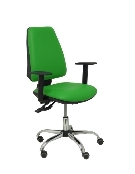 SILLA PIQUERAS Y CRESPO ELCHE S 24 HORAS BRAZOS REGULABLES MECANISMO ASINCRO REGULABLE EN ALTURA BASE CROMADA RUEDAS PARQUET ASI