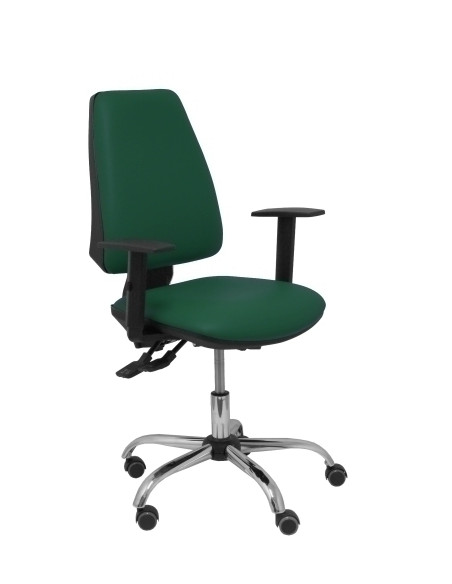 SILLA PIQUERAS Y CRESPO ELCHE S 24 HORAS BRAZOS REGULABLES MECANISMO ASINCRO REGULABLE EN ALTURA BASE CROMADA RUEDAS PARQUET ASI