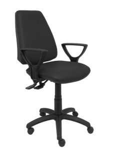 SILLA PIQUERAS Y CRESPO ELCHE S BRAZOS FIJOS MECANISMO ASINCRO REGULABLE EN ALTURA RUEDAS NYLON ASIENTO Y RESPALDO TAPIZADO SIMI