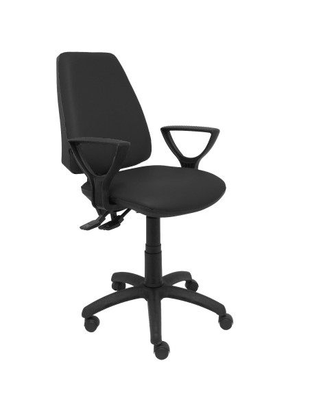 SILLA PIQUERAS Y CRESPO ELCHE S BRAZOS FIJOS MECANISMO ASINCRO REGULABLE EN ALTURA RUEDAS NYLON ASIENTO Y RESPALDO TAPIZADO SIMI