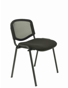 SILLA PIQUERAS Y CRESPO GARABALLA CONFIDENTE ERGONOMICA APILABLE SOPORTA HASTA 120 kg ESTRUCTURA Y RESPALDO MALLA en NEGRO ASIEN