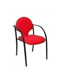 SILLA PIQUERAS Y CRESPO HELLIN CONFIDENTE ERGONOMICA CON BRAZOS FIJOS APILABLE ESTRUCTURA NEGRA ASIENTO Y RESPALDO TAPIZADOS ARA