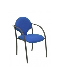 SILLA PIQUERAS Y CRESPO HELLIN CONFIDENTE ERGONOMICA CON BRAZOS FIJOS APILABLE ESTRUCTURA NEGRA ASIENTO Y RESPALDO TAPIZADOS BAL
