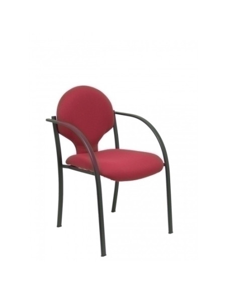 SILLA PIQUERAS Y CRESPO HELLIN CONFIDENTE ERGONOMICA CON BRAZOS FIJOS APILABLE ESTRUCTURA NEGRA ASIENTO Y RESPALDO TAPIZADOS BAL
