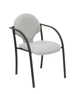 SILLA PIQUERAS Y CRESPO HELLIN CONFIDENTE ERGONOMICA CON BRAZOS FIJOS APILABLE ESTRUCTURA NEGRA ASIENTO Y RESPALDO TAPIZADOS BAL
