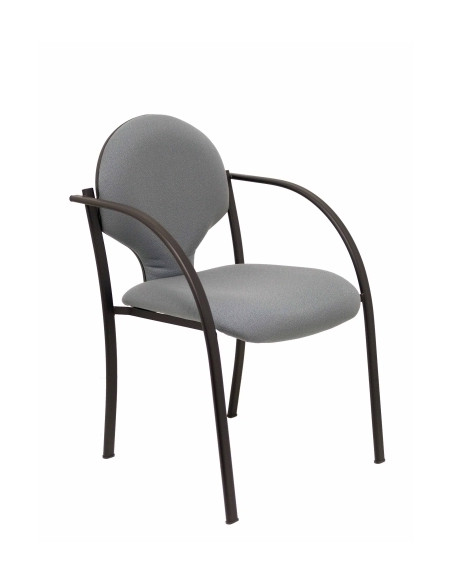 SILLA PIQUERAS Y CRESPO HELLIN CONFIDENTE ERGONOMICA CON BRAZOS FIJOS APILABLE ESTRUCTURA NEGRA ASIENTO Y RESPALDO TAPIZADOS BAL